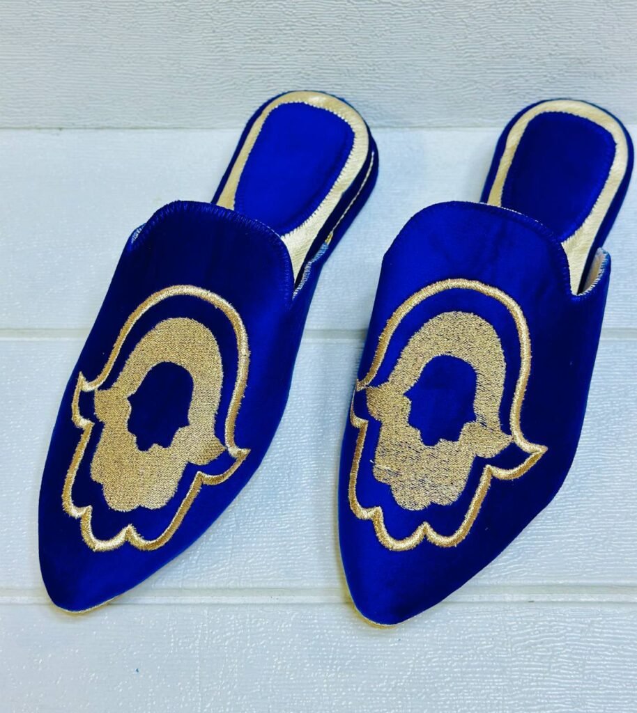 shoes, Leather Moroccan Slippers, leat