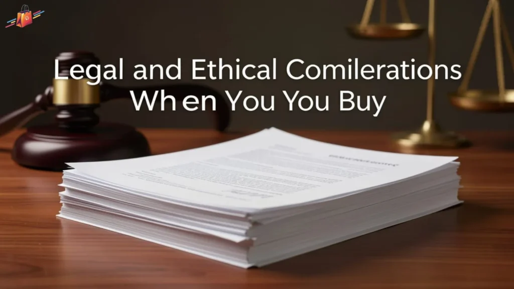 legal and ethical considerations when you buy
