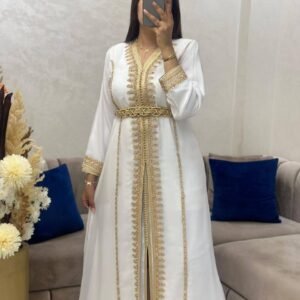 elegant moroccan takchita with belt turquoise wedding dress