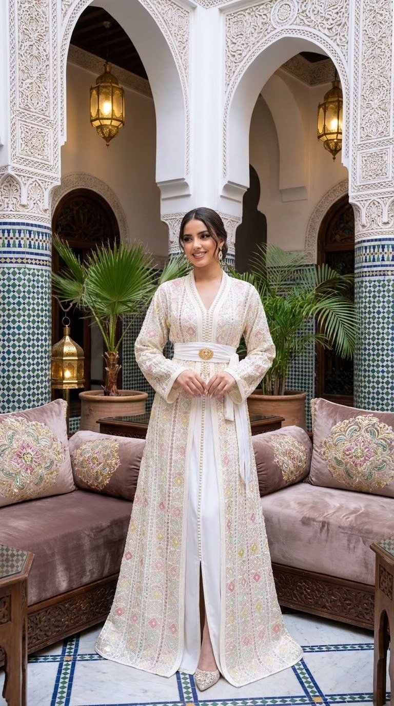 Luxury traditional Moroccan Takchita dress for weddings